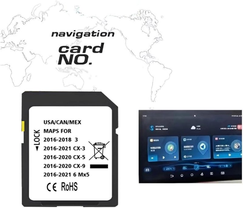Ceypecfire Latest Navigation Memory Card, Compatible with: (2016-21)-Cx3. (2016-20)-Cx5. (2016-20)-Cx9. (2016-22)-Mx5. (2016-18)-3. (2016-22)-6, Can/Mex/USA Maps (Ceypec-01) - Image 3